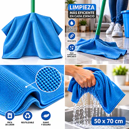 Trapero de Microfibra con Ojal Celeste 1 Unidad