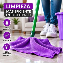 Trapero de Microfibra con Ojal Morado 1 Unidad