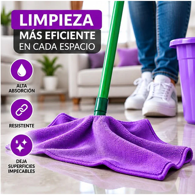 Trapero de Microfibra con Ojal Morado 1 Unidad