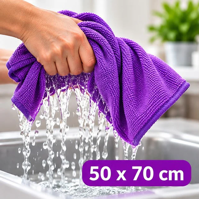 Trapero de Microfibra con Ojal Morado 1 Unidad