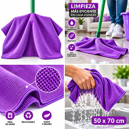 Trapero de Microfibra con Ojal Morado 1 Unidad
