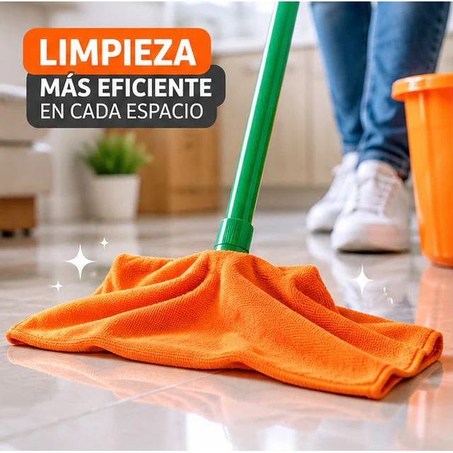 Trapero de Microfibra con Ojal Naranjo 1 Unidad