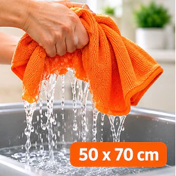 Trapero de Microfibra con Ojal Naranjo 1 Unidad