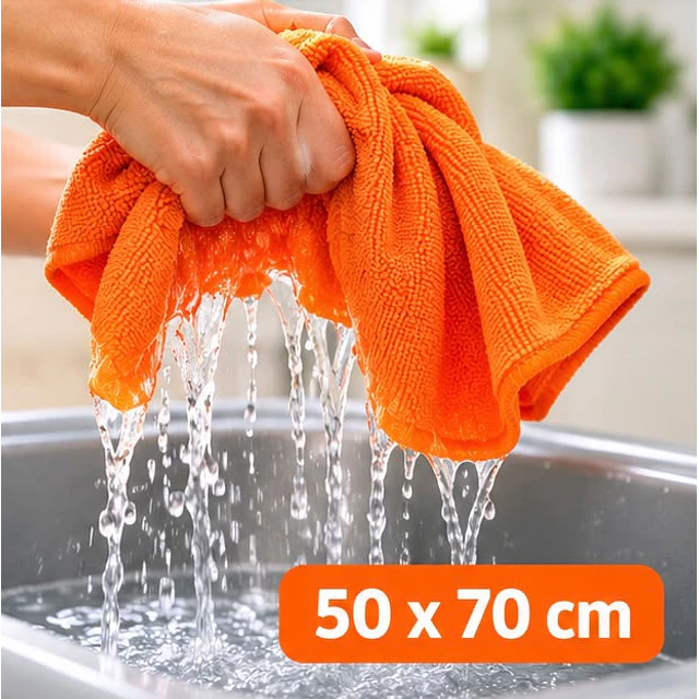 Trapero de Microfibra con Ojal Naranjo 1 Unidad