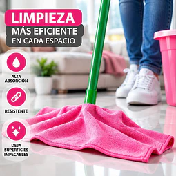 Trapero de Microfibra con Ojal Rosado 1 Unidad