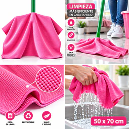 Trapero de Microfibra con Ojal Rosado 1 Unidad