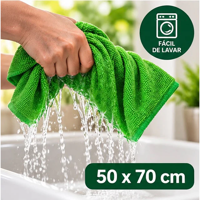 Trapero de Microfibra con Ojal Verde 1 Unidad