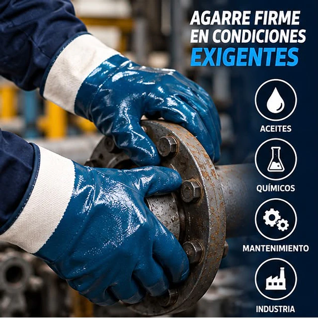 Guante Nitrilo Puño Seguridad 1 Par