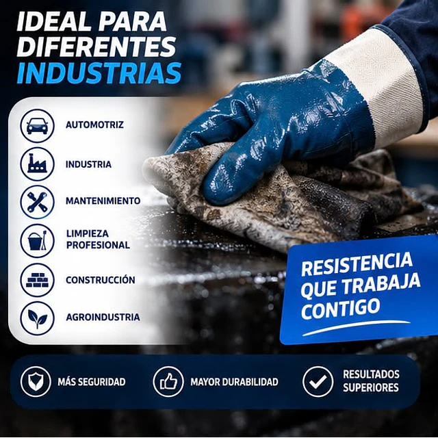 Guante Nitrilo Puño Seguridad 1 Par