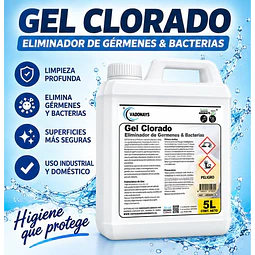 Cloro Gel Alto Poder Vadonays 5 Litros