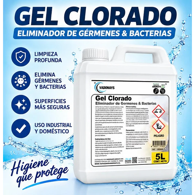 Cloro Gel Alto Poder Vadonays 5 Litros