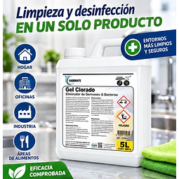 Cloro Gel Alto Poder Vadonays 5 Litros