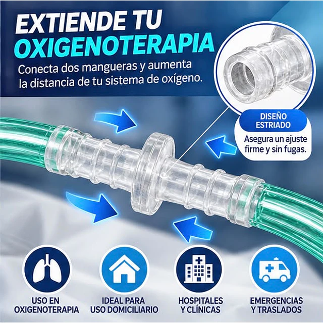 Conector Para Alargador De Oxigeno Universal 1 Unidad