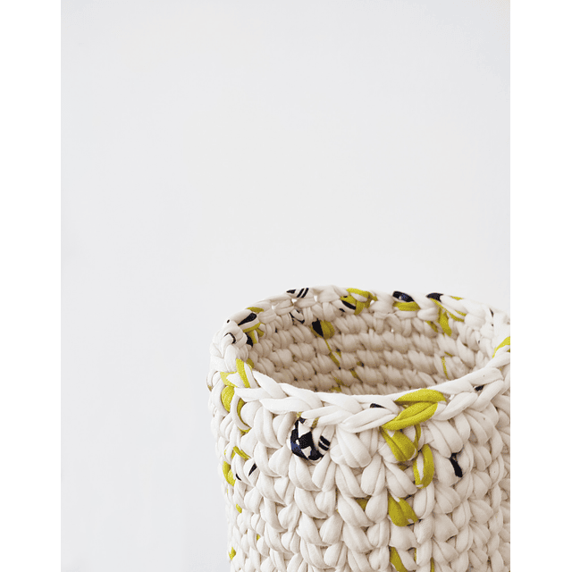 Vaso de crochet "Lemon-Lime" (S)