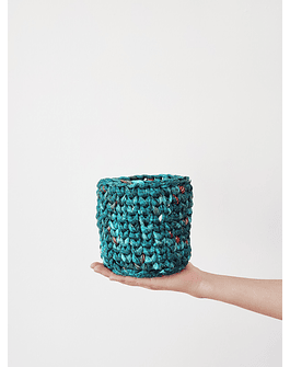 Vaso de crochet "Monstera" (S)