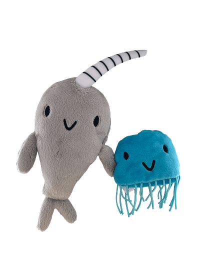 Peluche Narval y Medu