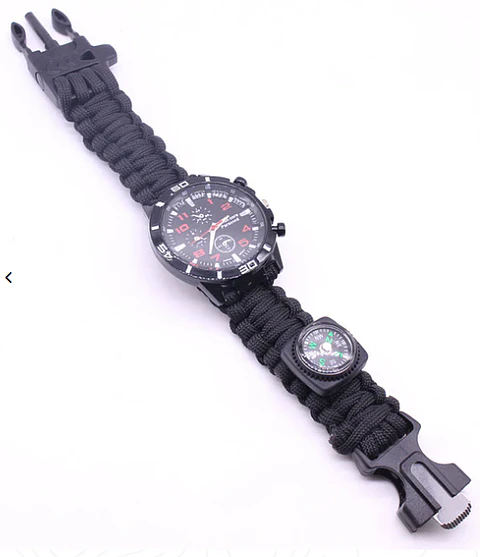 Reloj táctico analógico negro