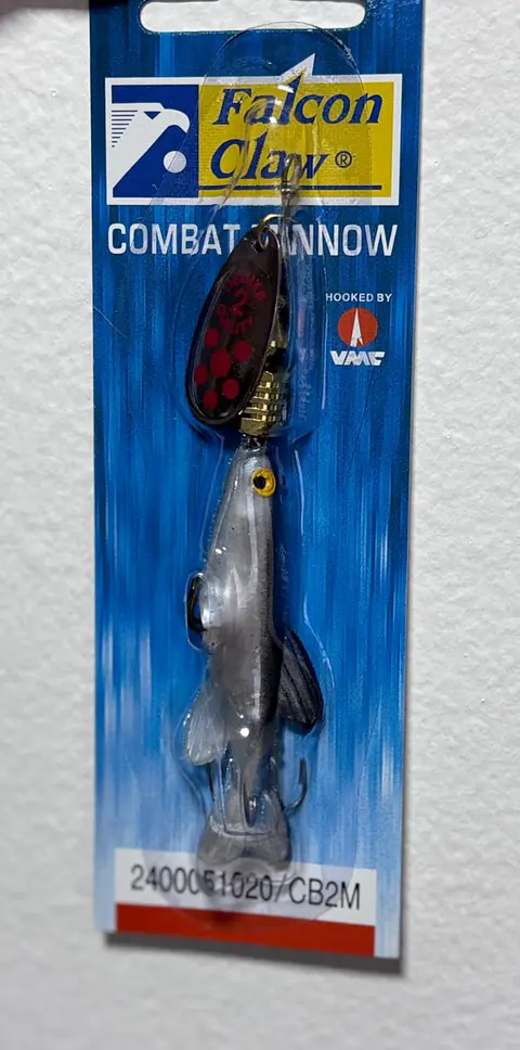 Spinner Falcon Claw Minnow #2 plata/rojo