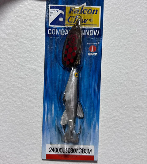 Spinner Falcon Claw Minnow #3 plata/rojo