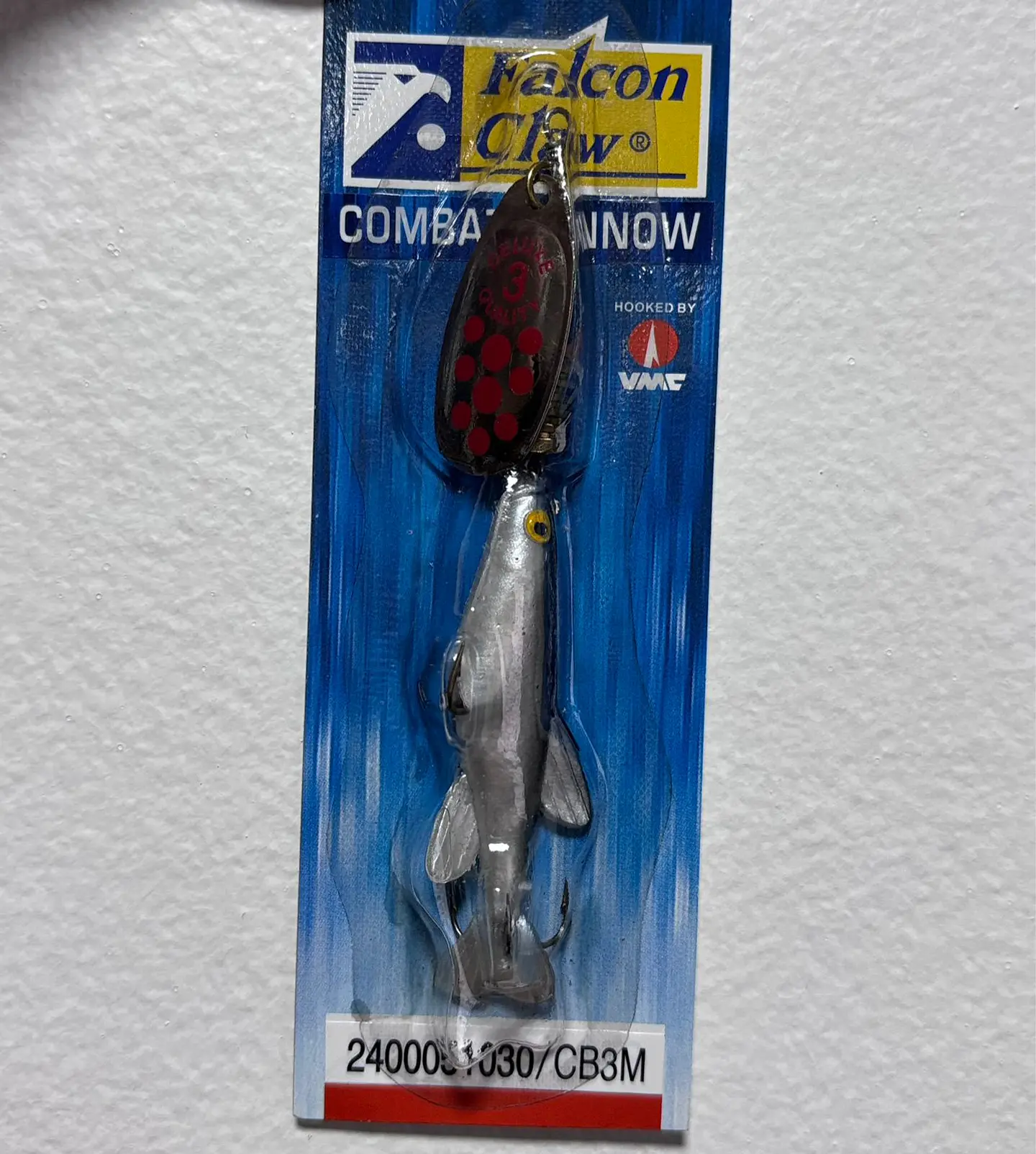 Spinner Falcon Claw Minnow #3 plata/rojo 1