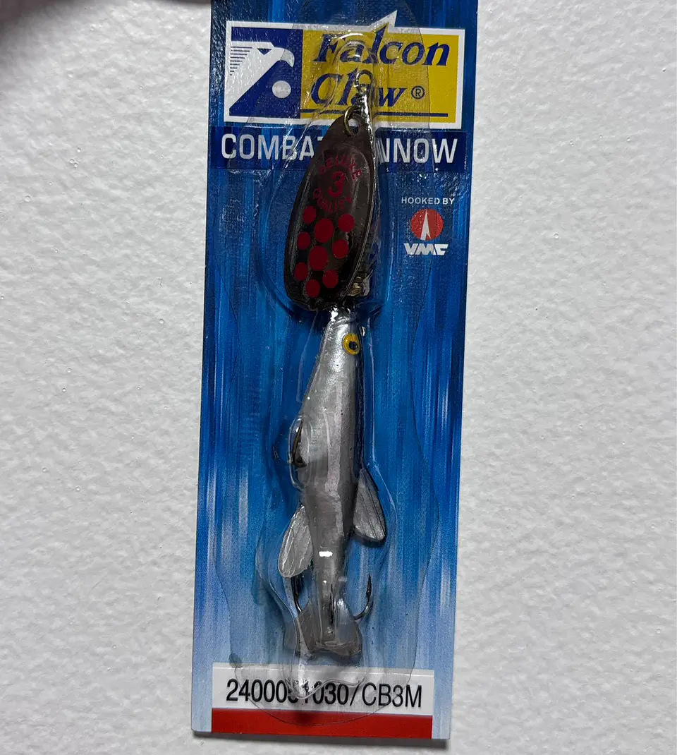 Spinner Falcon Claw Minnow #3 plata/rojo 1