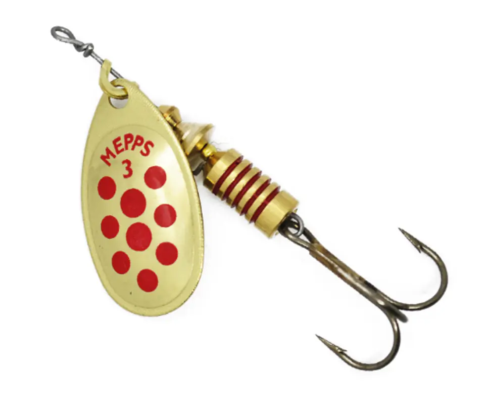Spinner Mepps oro pto rojo #3 1