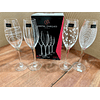 4 COPAS CHAMPAGNE GRABADAS CRISTAL D' ARQUES