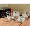 4 VASOS GRABADOS CRISTAL D' ARQUES