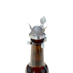 TAPA PELTRE PARA BOTELLA DE CERVEZA - CASCO VIKINGO