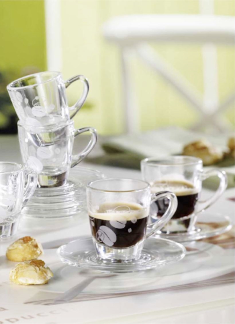 CAFE ESPRESSO SET 6 TAZAS + 6 PLATOS