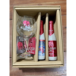 CAJA REGALO + COPA DELIRIUM 500CC + 2 CERVEZAS DELIRIUM + POSAVASO DE REGALO