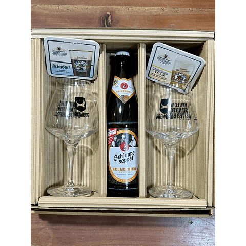 CAJA REGALO + 2 COPAS TEKU BREWDOG 330CC + CERVEZA ALEMANA + POSAVASOS DE REGALO