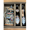 CAJA REGALO + JARRA ARTESANAL CON TAPA SCHWARZWALD TRADICIONAL 500CC +  2 CERVEZAS ALEMANAS + ABRIDOR DE ROBLE + POSAVASOS DE REGALO