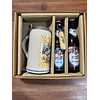 CAJA REGALO+ JARRA OFICIAL OKTOBERFEST MÜNCHEN 2021 CON TAPA DE ESTAÑO + 2 CERVEZAS ALEMANAS + ABRIDOR DE ROBLE + POSAVASOS DE REGALO