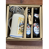 CAJA REGALO+ JARRA OFICIAL OKTOBERFEST MÜNCHEN 2021 CON TAPA DE ESTAÑO + 2 CERVEZAS ALEMANAS + ABRIDOR DE ROBLE + POSAVASOS DE REGALO