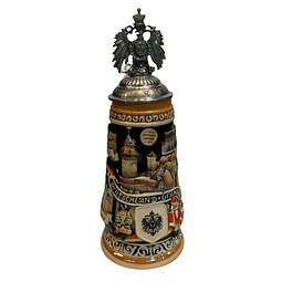 JARRA ARTESANAL DEUTSCHLAND PANORAMA CON TAPA ÁGUILA 500CC