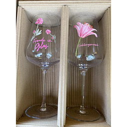 Regalo ideal Día de la Madre – Set Copas Diseño Exclusivo frases en alemán 