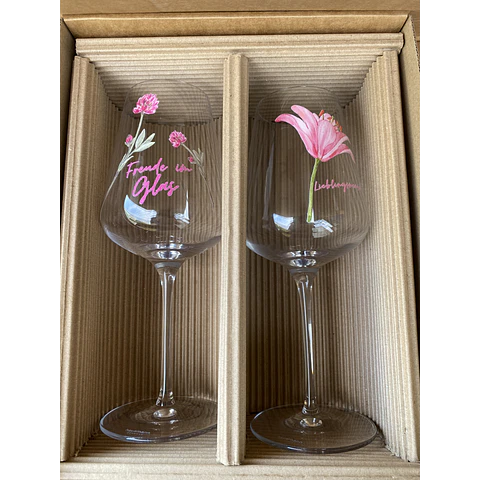 Regalo ideal Día de la Madre – Set Copas Diseño Exclusivo frases en alemán 