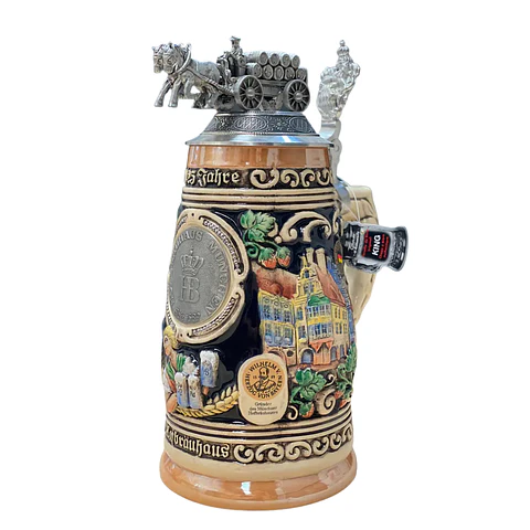 JARRA ARTESANAL EXCLUSIVA HOFBRÄUHAUS MÜNCHEN EDICIÓN ESPECIAL Y LIMITADA ANIVERSARIO 425 AÑOS 1 LITRO