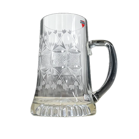 CHOPERO 2 LITROS DE CRISTAL SOPLADO Y TALLADO A MANO AÑO 1984