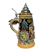 JARRA ARTESANAL DE CERÁMICA MÜNCHEN ESCUDO DE LA CIUDAD 250CC