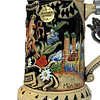 JARRA CERVECERA ARTESANAL ALEMANA DE CERÁMICA CON TAPA ESTAÑO BAYERN-BAVARIA 500CC 