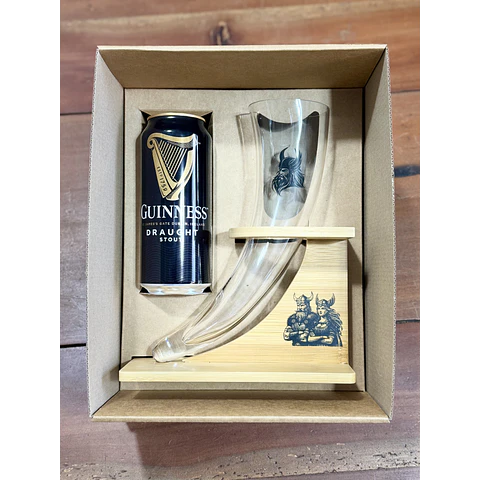 Set Regalo Vikingo – Cuerno Cervecero + Guinness Original de Irlanda