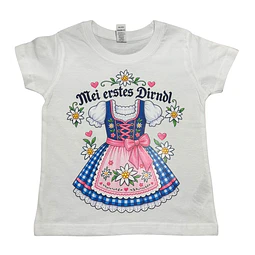 Polera Niña “Mei erstes Dirndl”  – Oktoberfest (blanco)
