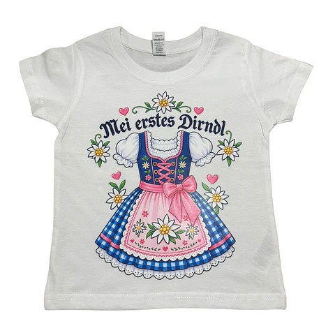 Polera T3/4 Niña “Mei erstes Dirndl”  – Oktoberfest (blanco)