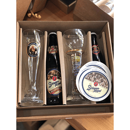CAJA REGALO + GARZA  FRANZISKANER 500CC  + KUCHLBAUER TORRE 500CC  + 2 SEPPEL + POSAVASO DE REGALO