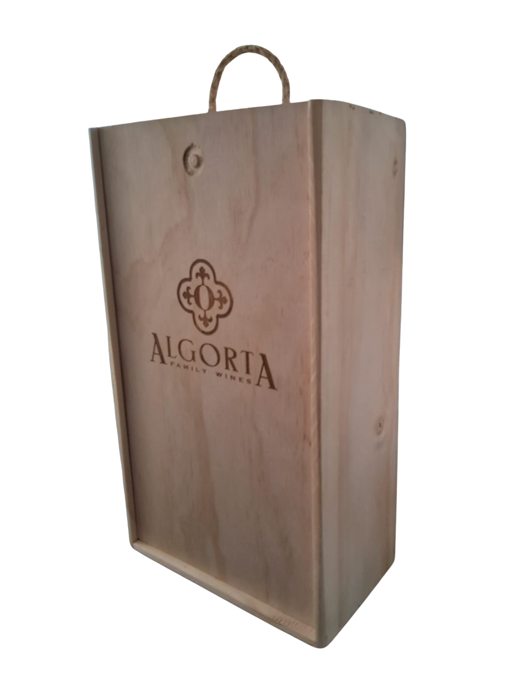 Caja de madera Algorta para dos botellas de vino 1