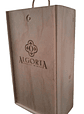 Caja de madera Algorta para dos botellas de vino - Miniatura 1