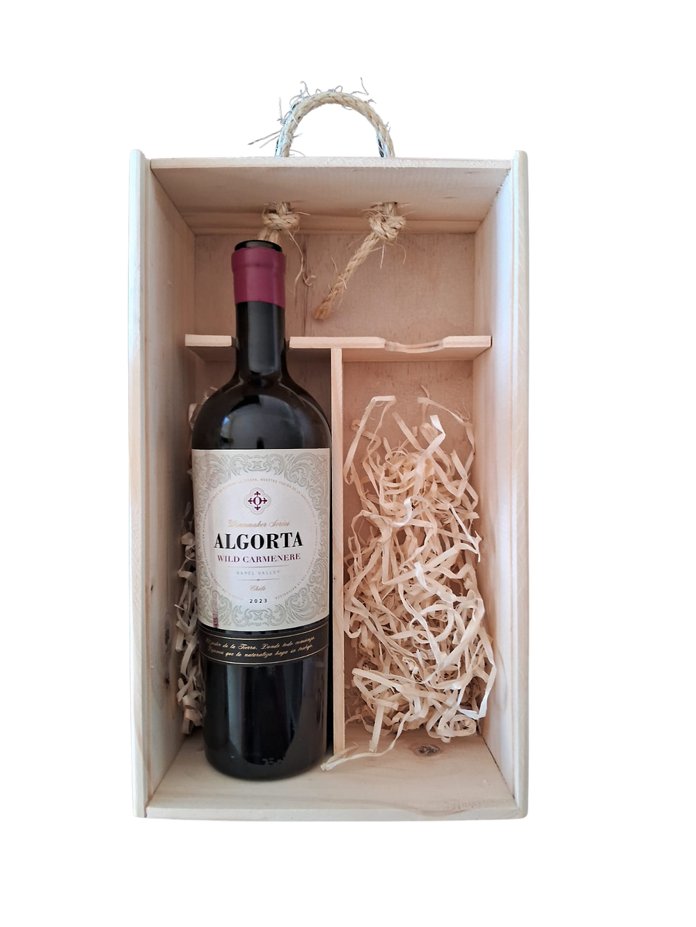 Caja de madera Algorta para dos botellas de vino 2