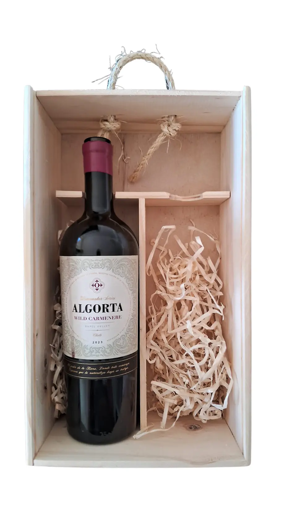 Caja de madera Algorta para dos botellas de vino 2